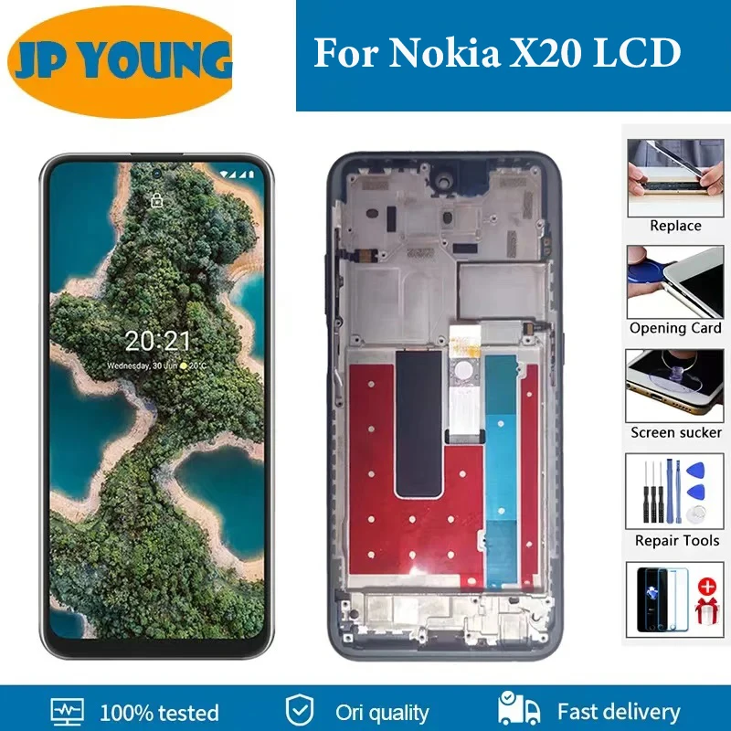 

6.67" Original LCD For Nokia X20 TA-1341 TA-1344 Display Touch Screen Digitizer Assembly Replacement