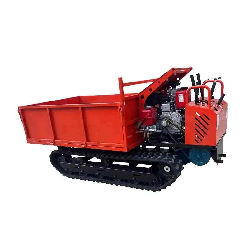 Crawler transport vehicle all terrain small walk behind agricultural dump hilly orchard transport vehicle