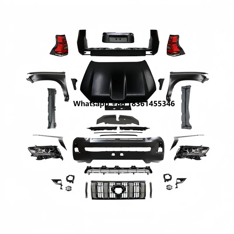 For Prado Dedicated Modification Large Body Kit Front Apron Side Guard Lage Rack Tail Wing  Headlights