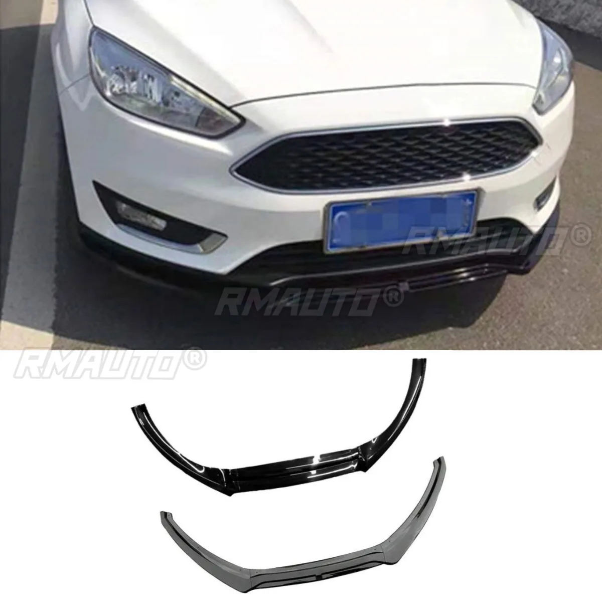 Car Front Bumper Spoiler Lip Diffuser Modification Part For Ford Focus MK3.5 Standard 2015-2018 Bumper Guard Protector Cover