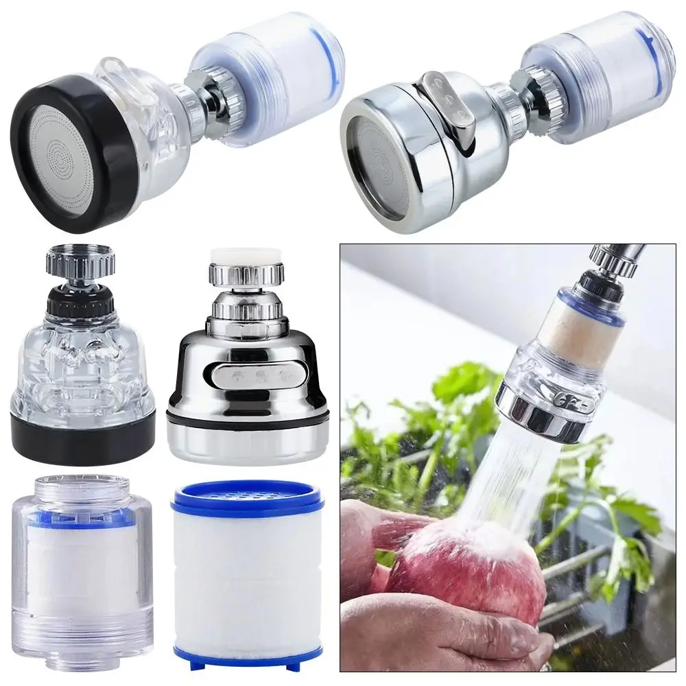 1Pcs Bubbler Dispenser Faucet Aerator Nozzle Tap Extension Connector Shower Head Water Filters Water Saving 3 Modes