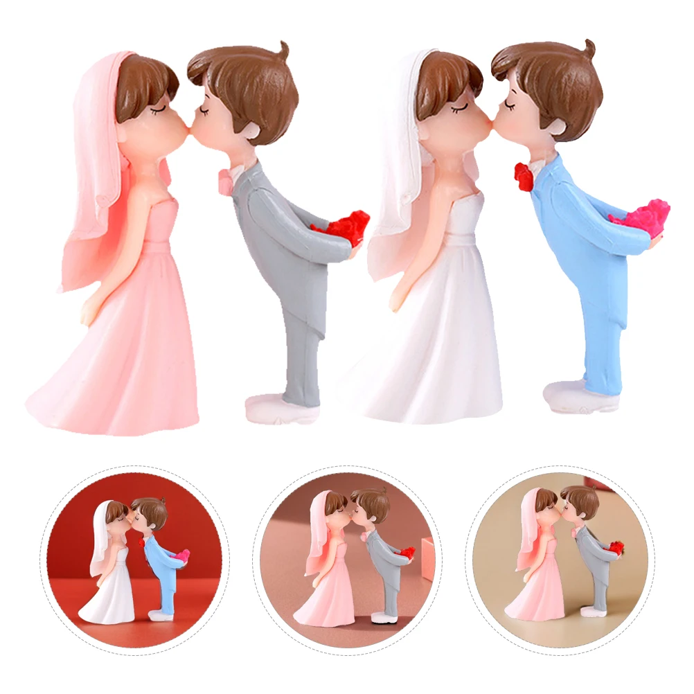 

Wedding Couple s Romantic Kissing Statue Micro Landscape Decoration Home Bedroom Shop Window Valentine'S Day Gift