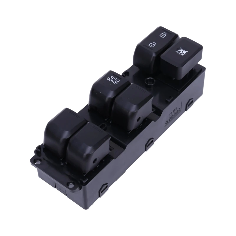 Vehicle Glass Lift Button Panel 93570-4X300, Black ABS Replacement Switches with Multiple Integrated Buttons for Raising D7YA