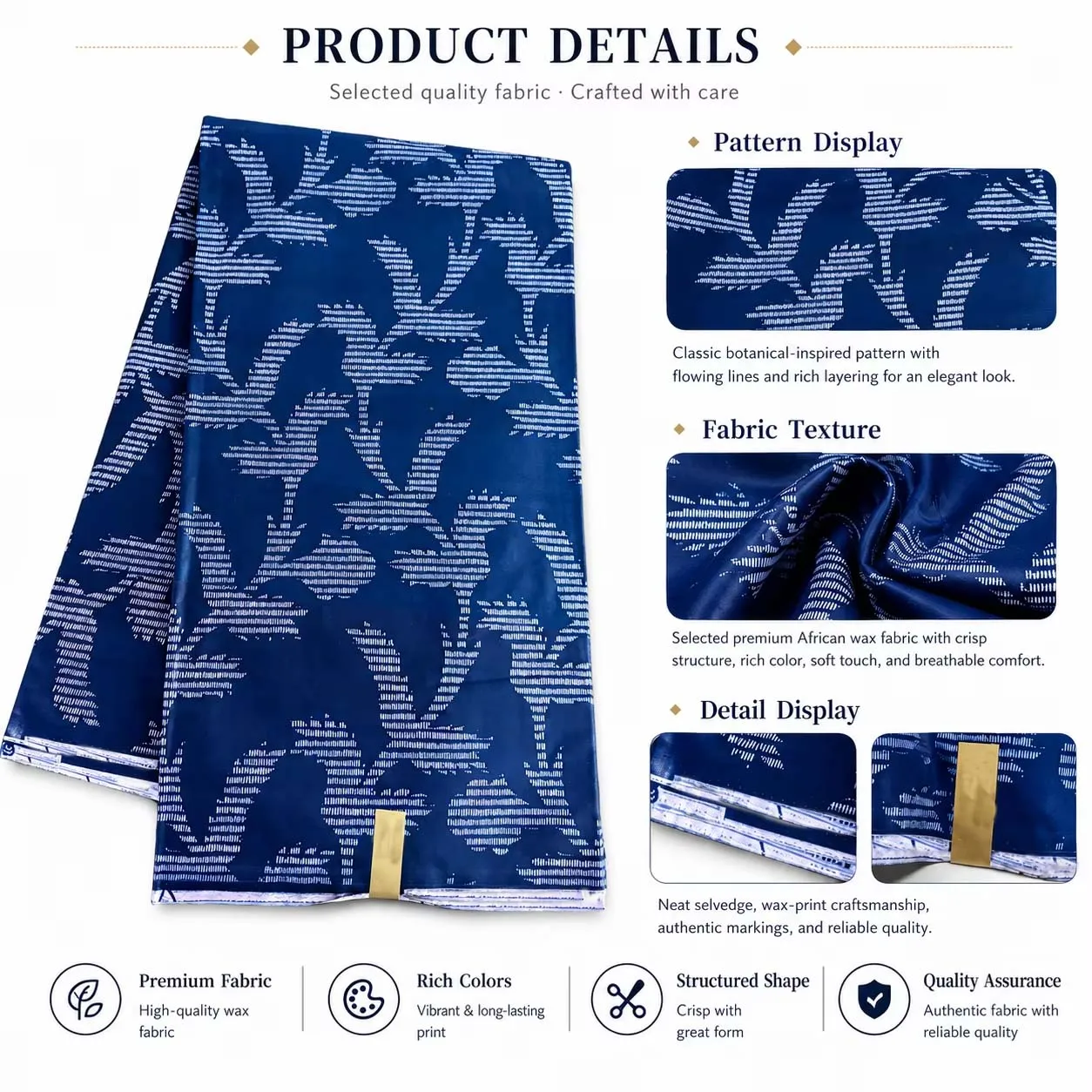 Wax sequined African batik print fabric, premium cotton, perfect for making dresses.