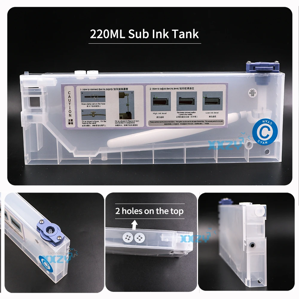 220ml Refill Ink Cartridges for Mutoh Roland Mimaki JV33 Bulk CISS Ink Supply System Eco Solvent Printer Long Sub Tank