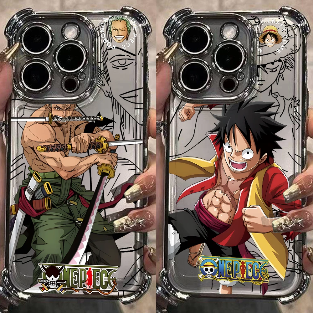 O-One Pieces Zoros Phone Case for Samsung Galaxy S26 S25 S24 S23 S22 S21 S20 FE Ultra Plus 5G Anti-drop Transparent Cover