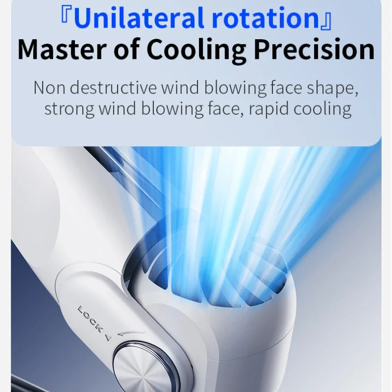 Xiaomi Youpin-ventilador de cuello portátil, aire acondicionado recargable por USB, turbina sin aspas de alta potencia, adecuado para exteriores