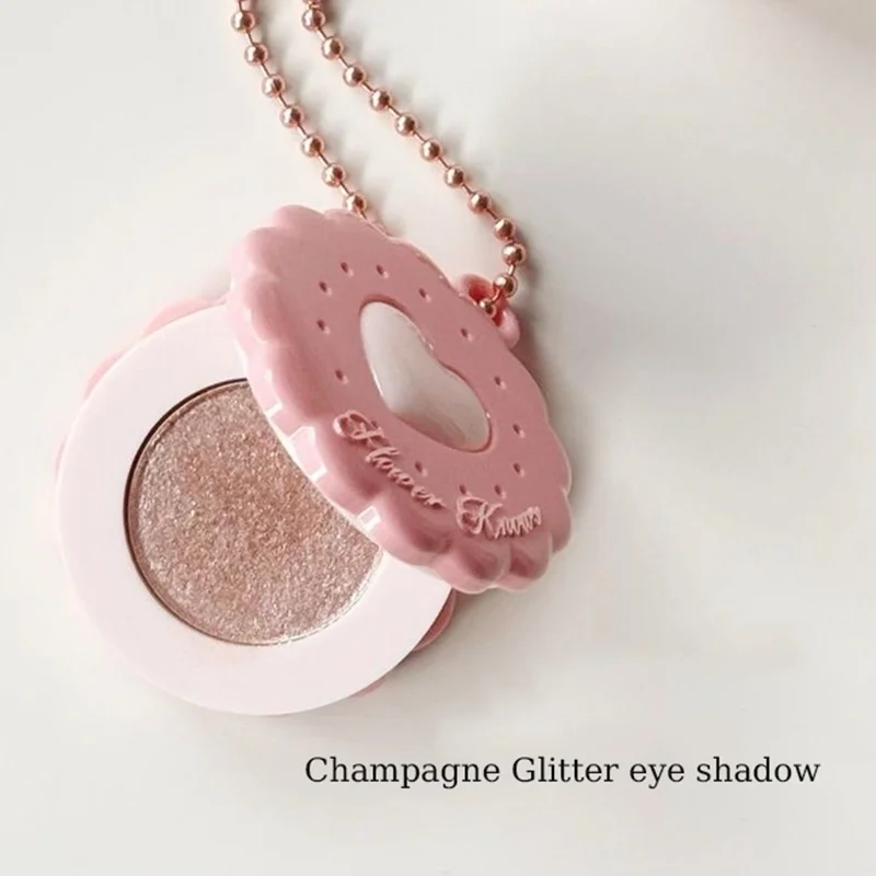 Flor sabe a querida urso mini monocromático fosco blush tricô urso glitter sombra de olho pingente blush chaveiro maquiagem