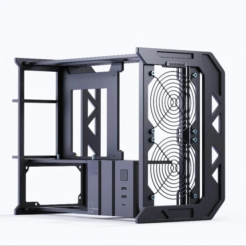VEDDHA DEFENDER 02 CNC Aluminum Open-Frame Case - ITX-Only Modular Water Cooling Cabinet for MOD Gaming PCs