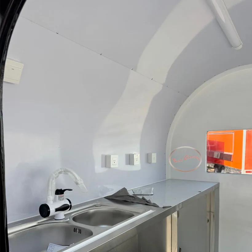 شاحنة طعام مجهزة بالكامل، بار متنقل، عربة هوت دوج، عربة القهوة، مقطورة تقديم الطعام، شاحنة الآيس كريم مع مطبخ كامل