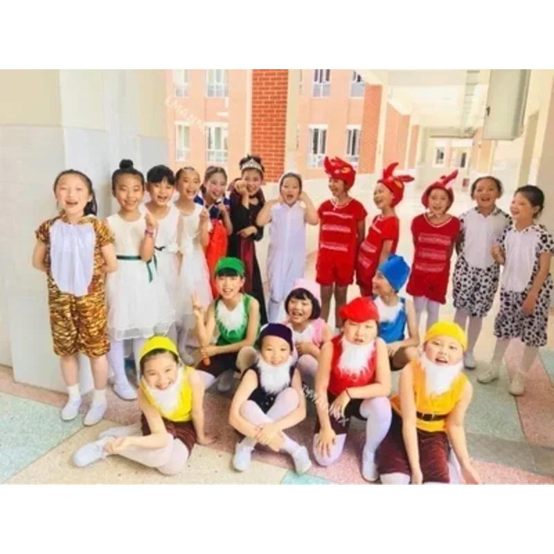 EE01 كرنفال تأثيري الملابس أداء عيد الميلاد سبعة الأقزام زي للأطفال عيد الميلاد ازياء للأطفال HalloweenIo0!