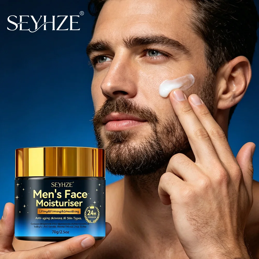 SEYHZE Men's Moisturizer 40g/70g Collagen Facial Cream Non-Sticky Quick Absorption Reduces Wrinkles & Fine Lines Brightens Skin