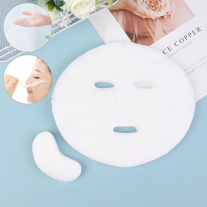 50pcs/Bag Disposable Facial Mask Non-Woven Fabrics Paper Face Mask Sheet Ultra-Thin Tool Free Eye Mask Paper