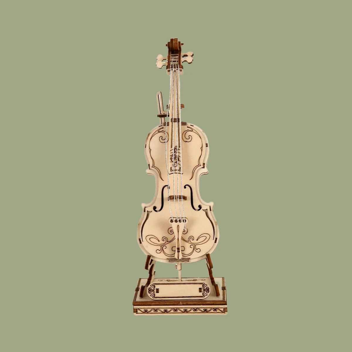 [ปริศนาไม้ DIY] ปริศนาปืนใหญ่ล้อ DIY 3D - ชุดโมเดลประกอบเลเซอร์ตัดสมองทีเซอร์