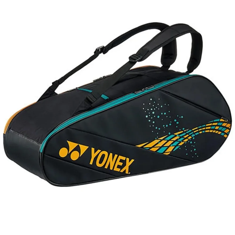 YONEX tas raket olahraga PU untuk 8 buah, ransel Badminton dengan saku sepatu, aksesori Kok uniseks