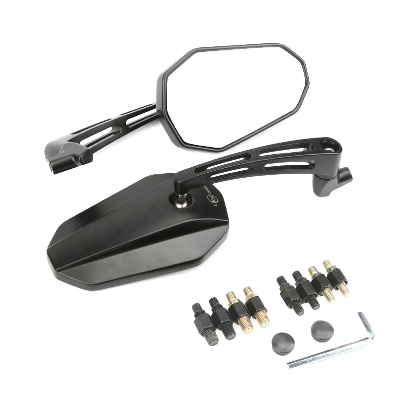 Motorcycle Rearview Mirrors 8/10mm Aluminum Side Mirror Universal for VOGE 300R 525R 350AC 500DS 150GT 300GY 525DSX CU525 Zontes
