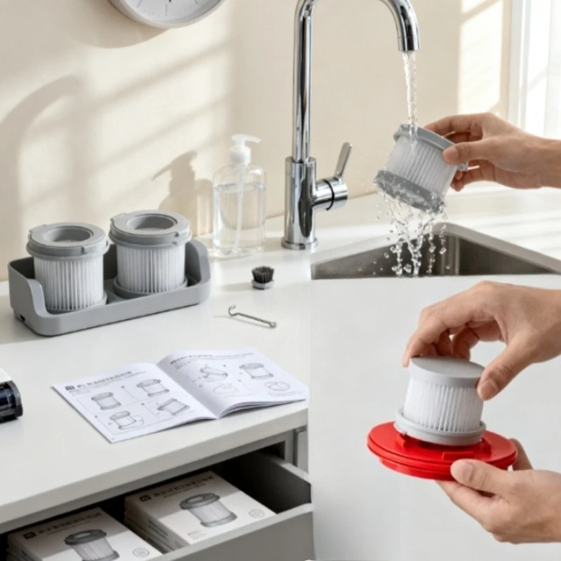 Mijia HEPA Filter for Mijia Vacuum Mite Remover Brush 2 PCS Filter Element Replacemnet HEPA Filter Core Parts Accessories