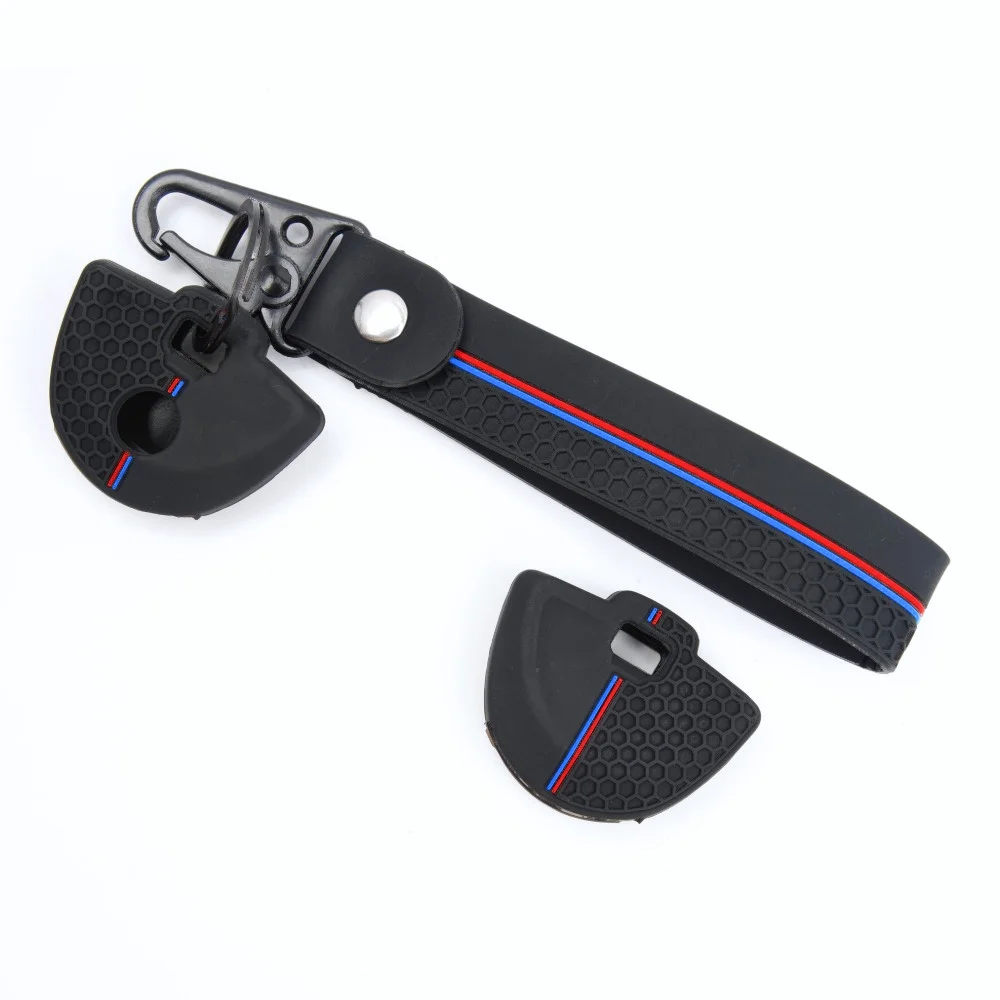 Soft Silicone Key Fob Case For BMW F750GS F850GS R1200GS R1250GS S1000XR S1000RR G310R G310GS Motorcycle with swivel clip