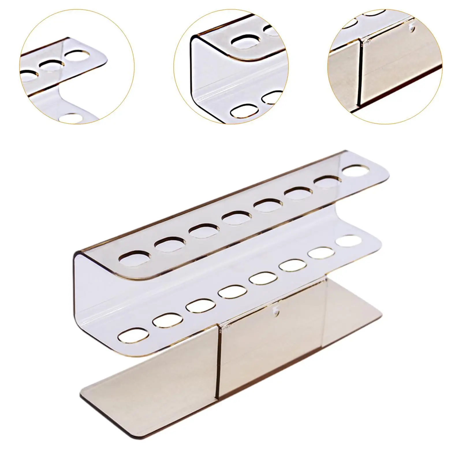 Pinzette Espositore Pinzette Organizzatore 8 Fori Pinzette Scaffale per Comò Accessori per Saloni Estensione Ciglia Forniture