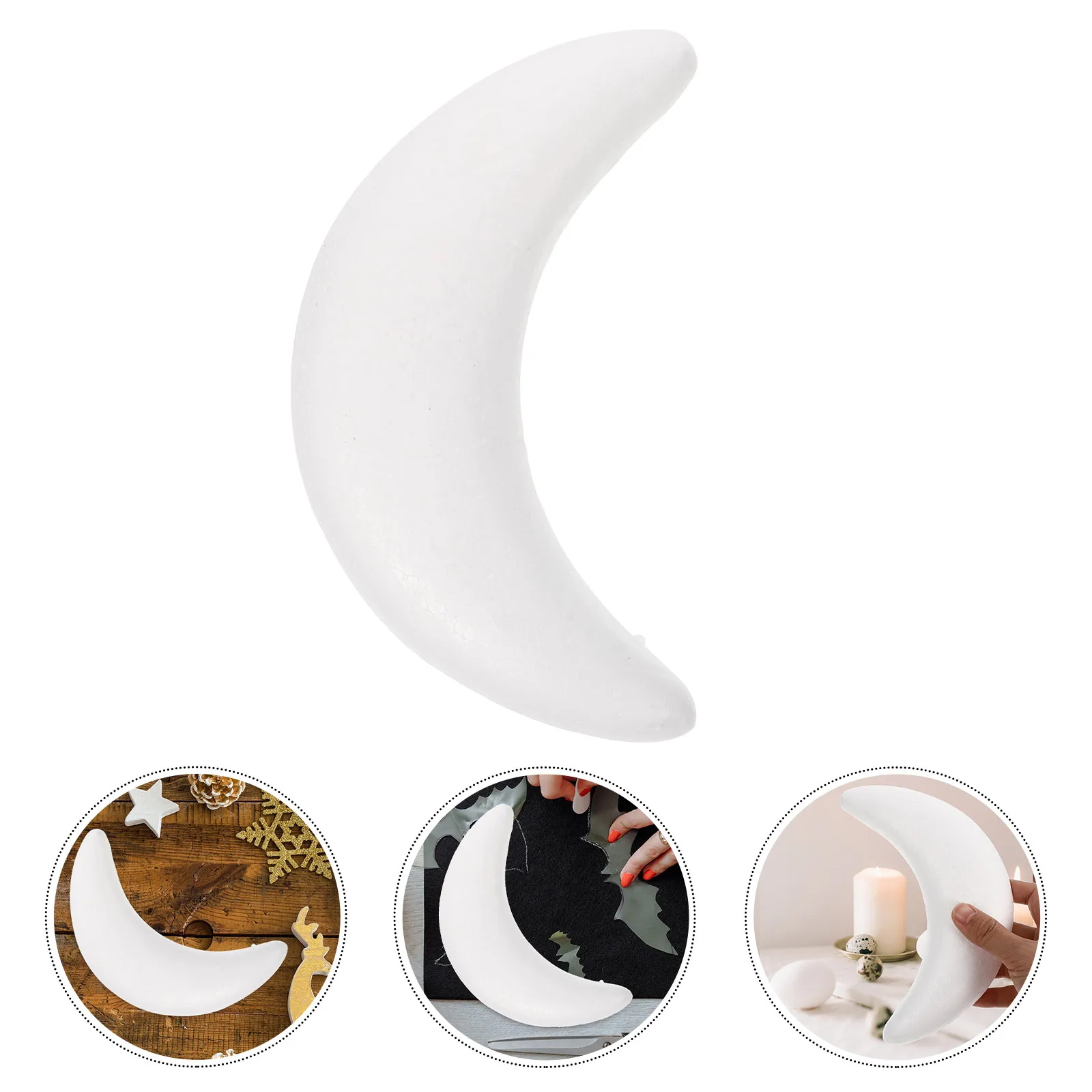 

10Pcs Moon Foams Craft Decorative Pendant for Holiday DIY Christmas Tree Ornament Festive Party Home Decor Activity Set