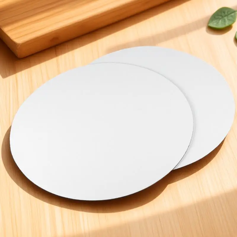 

6pcs 30Cm Round Boards Oil Painting Art Canvas Acrylic Tempera Durable Artist Canvas Boards Sketchpad White Gift Diy Students