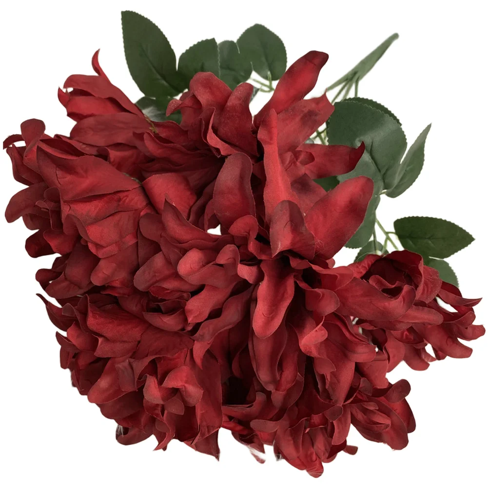 

Искусственные цветы далии из бархата (7 головок) для свадебного декора, оформления рядов на церемониях, цветочных гирлянд, декора лестниц, настенных украшений