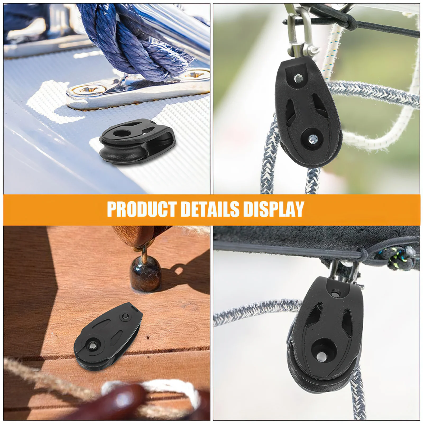 2 قطعة واحدة ل المراكب الشراعية النايلون تحمل كابل الأسطوانة دائم قارب رفع أداة كاياك بكرة نظام الإبحار الأجهزة رافعة صغيرة