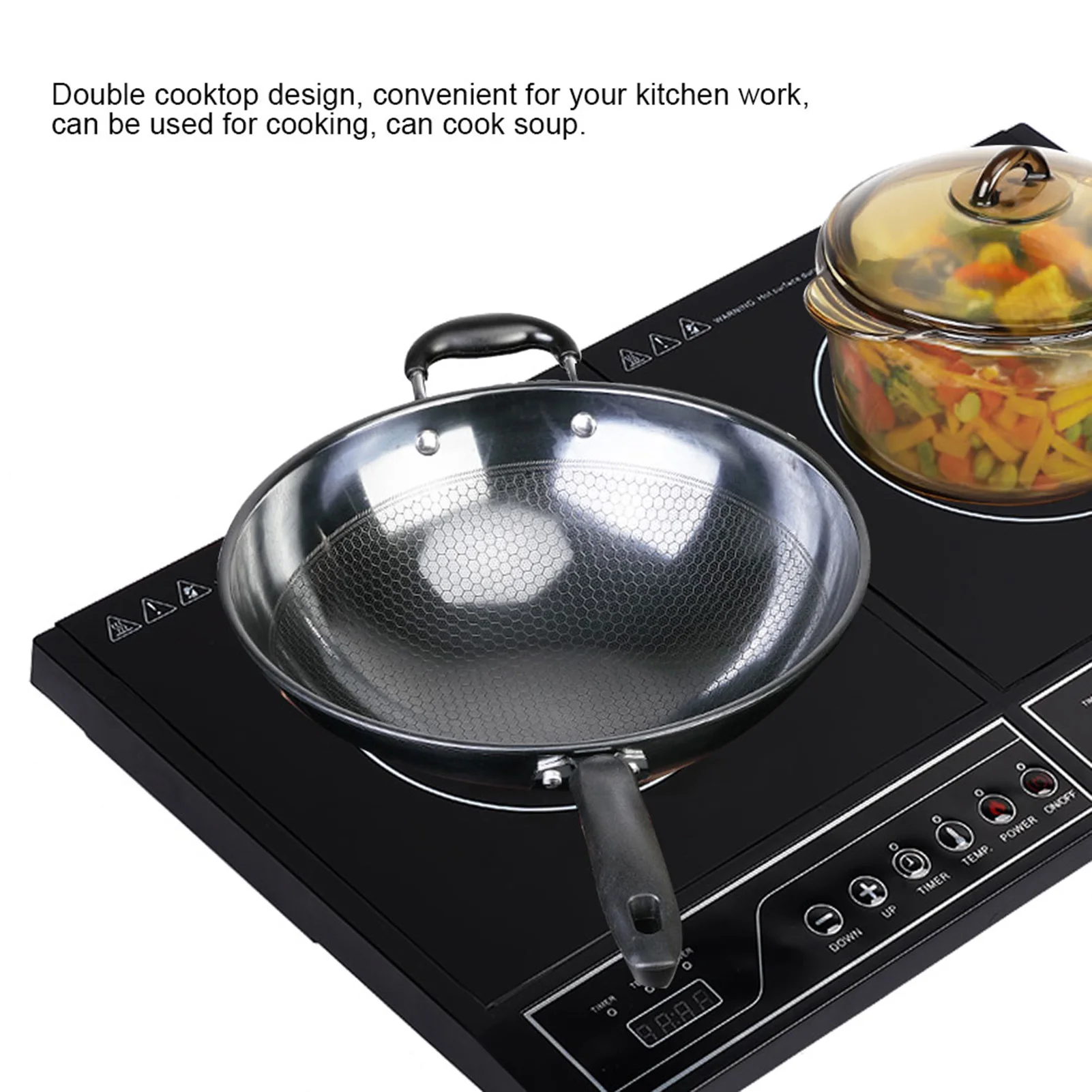 /2000W Home Kitchen Electric Double Induction Cooktop Touchpad Induction Cooker Electric  Electric Cooker Induction Cooker