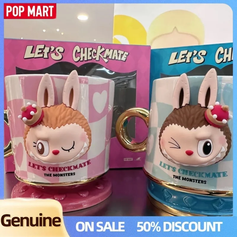 

Popmart The Monsters Labubu Let'S Checkmate Series Mark Cup Trendy Toy Labubu Figure Desktop Collection Cup Xmas Surprise Gifts