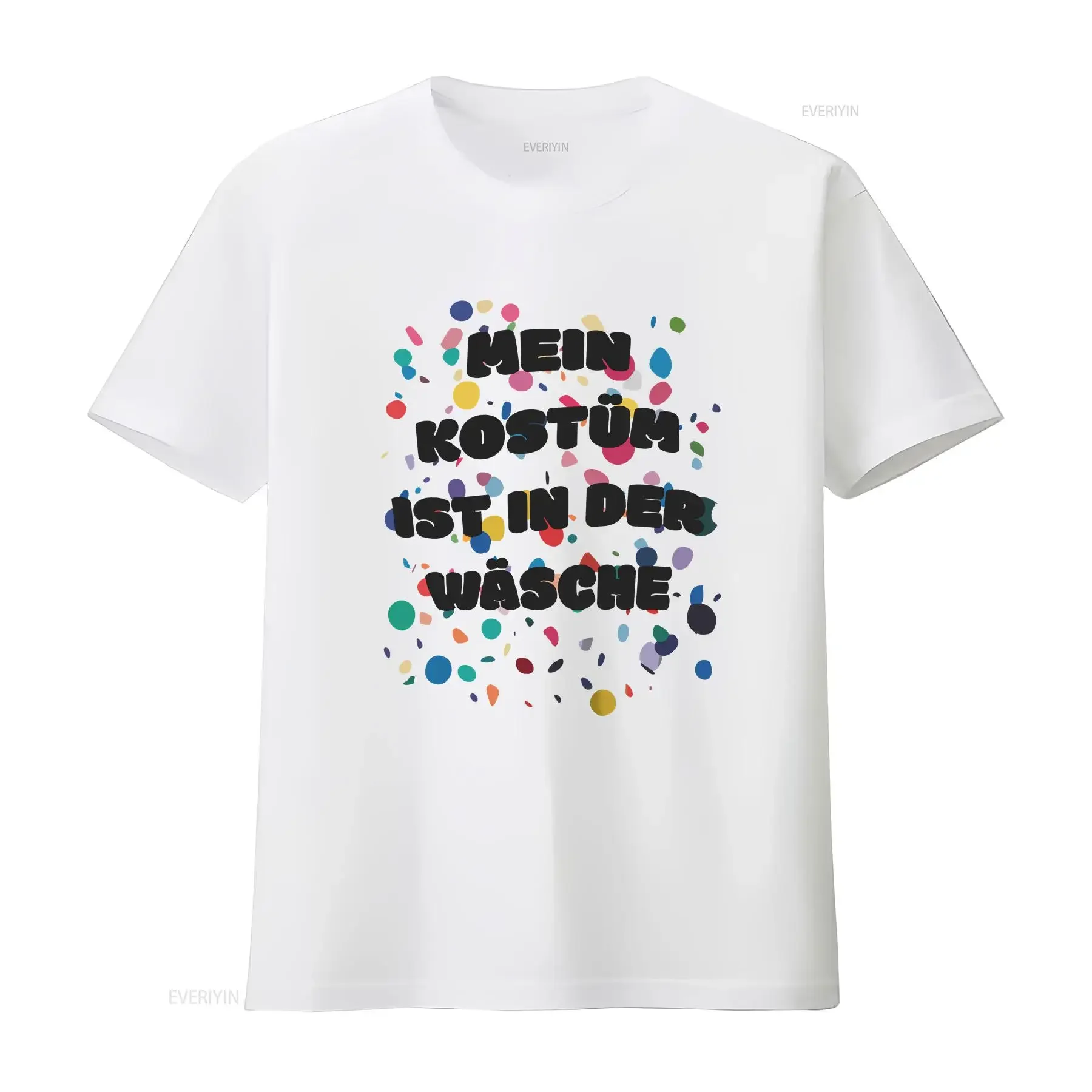 Carnival Costume Women My is in the Laundry Funny Confetti Men T Shirt vintage Washed graphic Soft Top For Everyday Wear Unisex