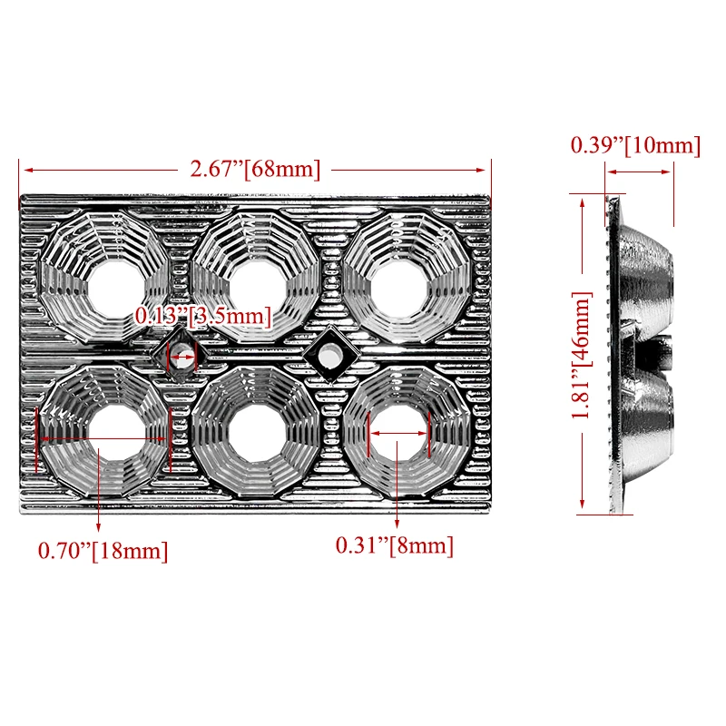 CREK Auto Head Light Accessories LED Optical Lens for 4 Inches 18W Spot Flood Beam Reflector Lamp Cup Parts