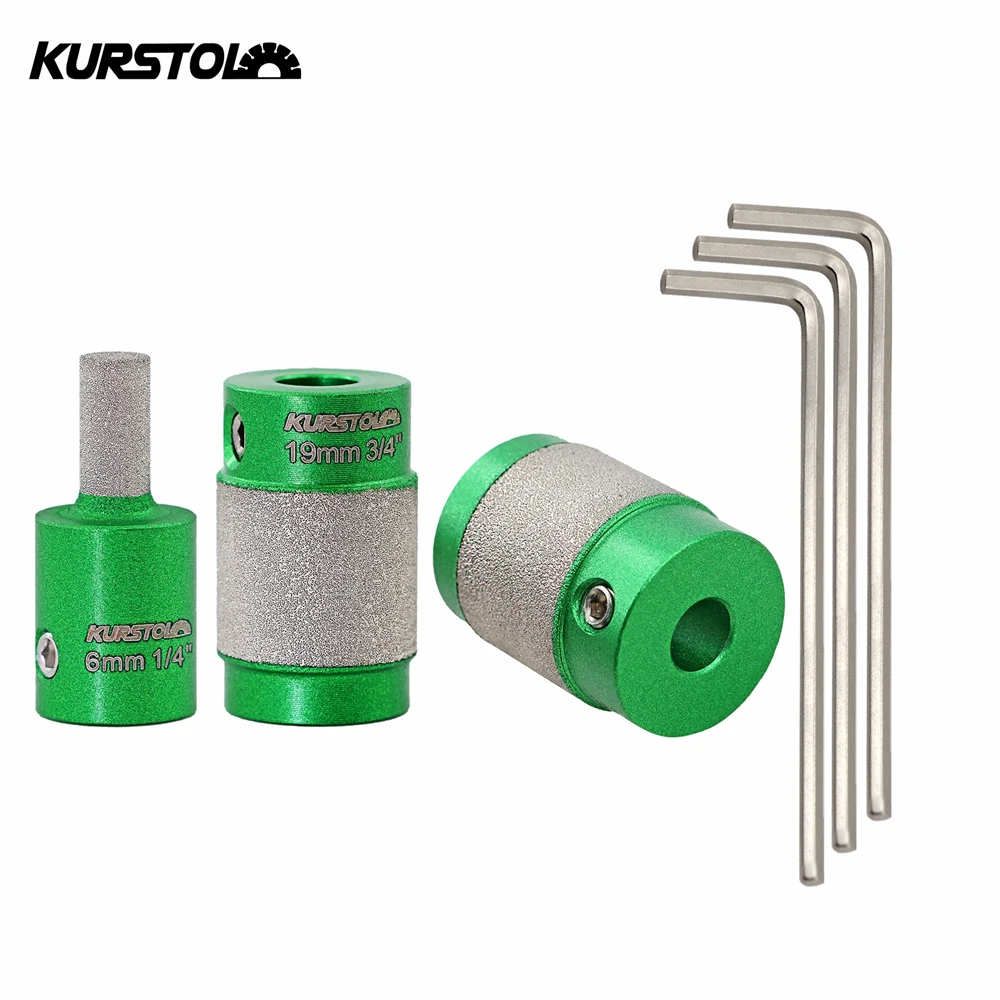 

KURSTOL Diamond Grinder Bits Head Tools Set For Glass Stained Glass Brass Core Stained Glass Grinder Bits Kit Glass Drill Bits