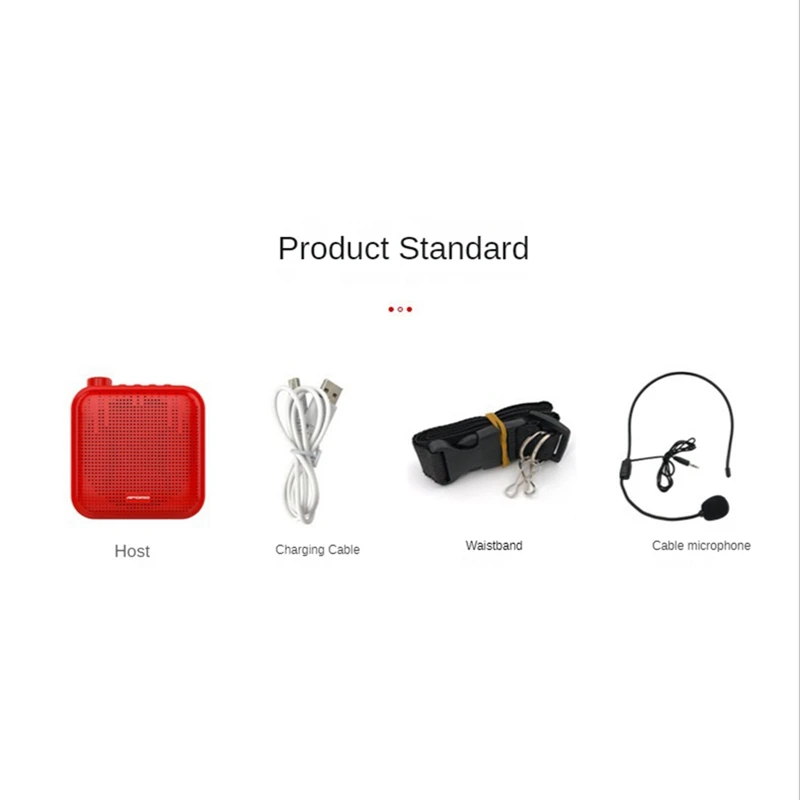 APORO T15 Portable Voice Amplifier Megaphone Mini Audio Speaker With Microphone Rechargeable Loudspeaker For Teachers