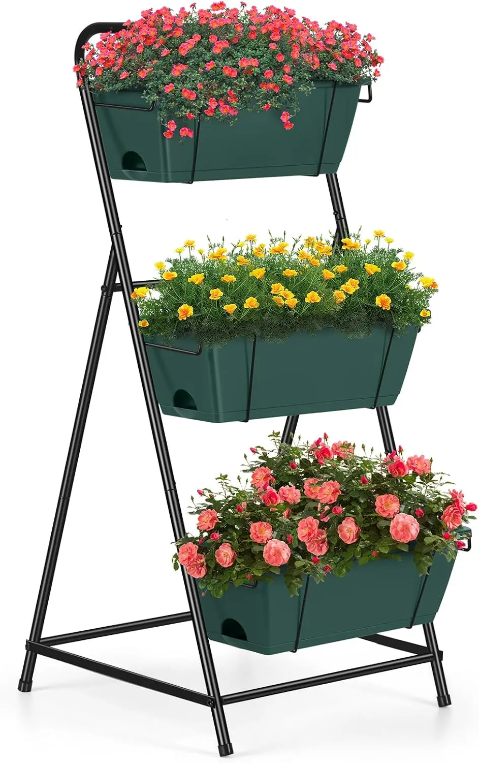 

Vertical Raised Garden Bed 3 Tier Garden Planter Standing Planter Box Herb Garden Planter Outdoor and Indoor for Vegetab