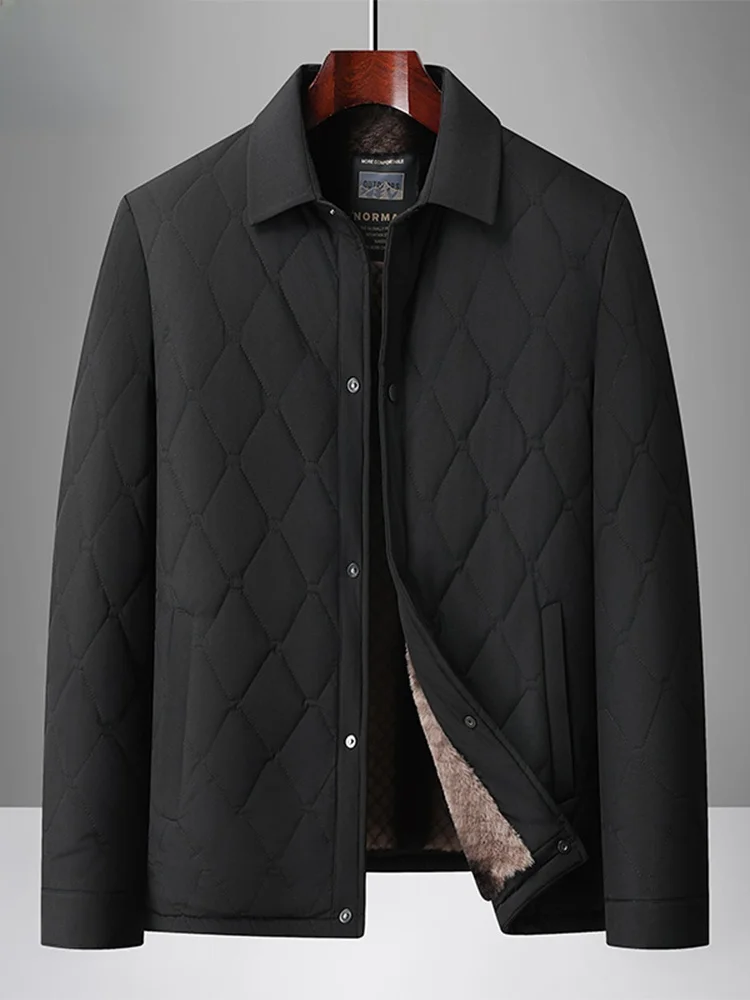 

Lightweight Cotton Jaet for Middle-Aged And ly Busin Casual Flip Collar Dad Clothes Autumn Winter Warm Sli TUCANO