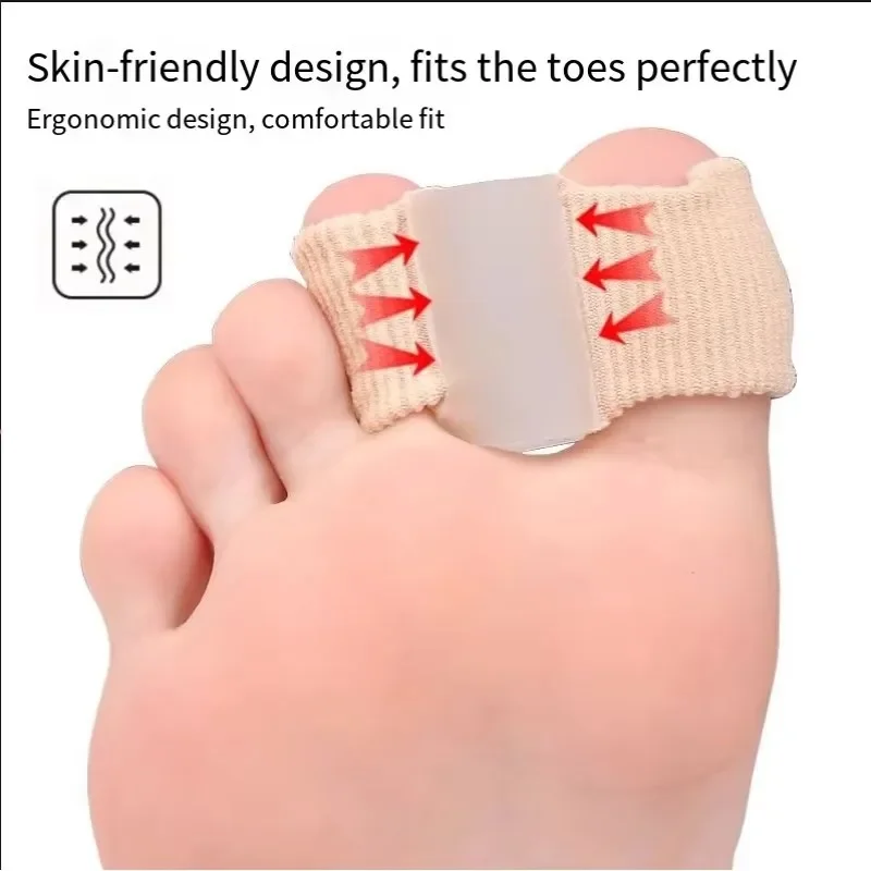 2 Stück Silikon-Zehenspreizer, Fingerseparator, Hallux-Valgus-Korrektor, Daumenkorrektur, Fußpflege, Orthopädisch