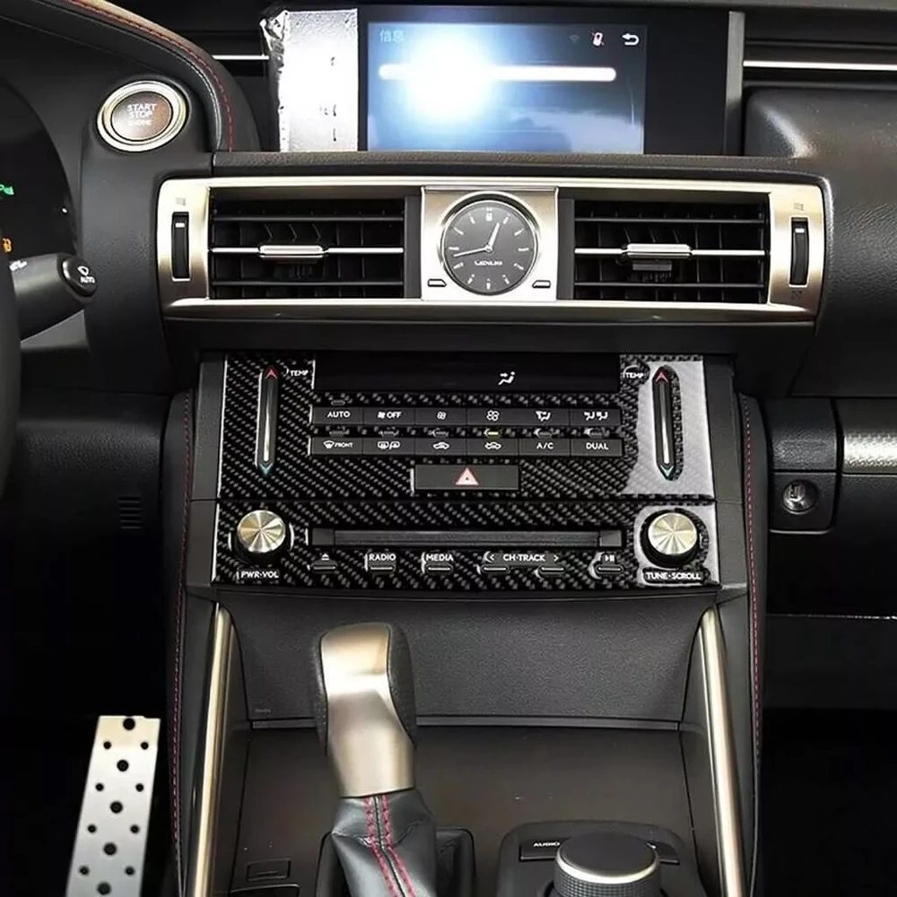 33Pcs Real Carbon Fiber Kits Interior Full Set Trim Cover Car Accessories Decoration Sticker For Lexus IS250 IS350 2014-2018 - view 5
