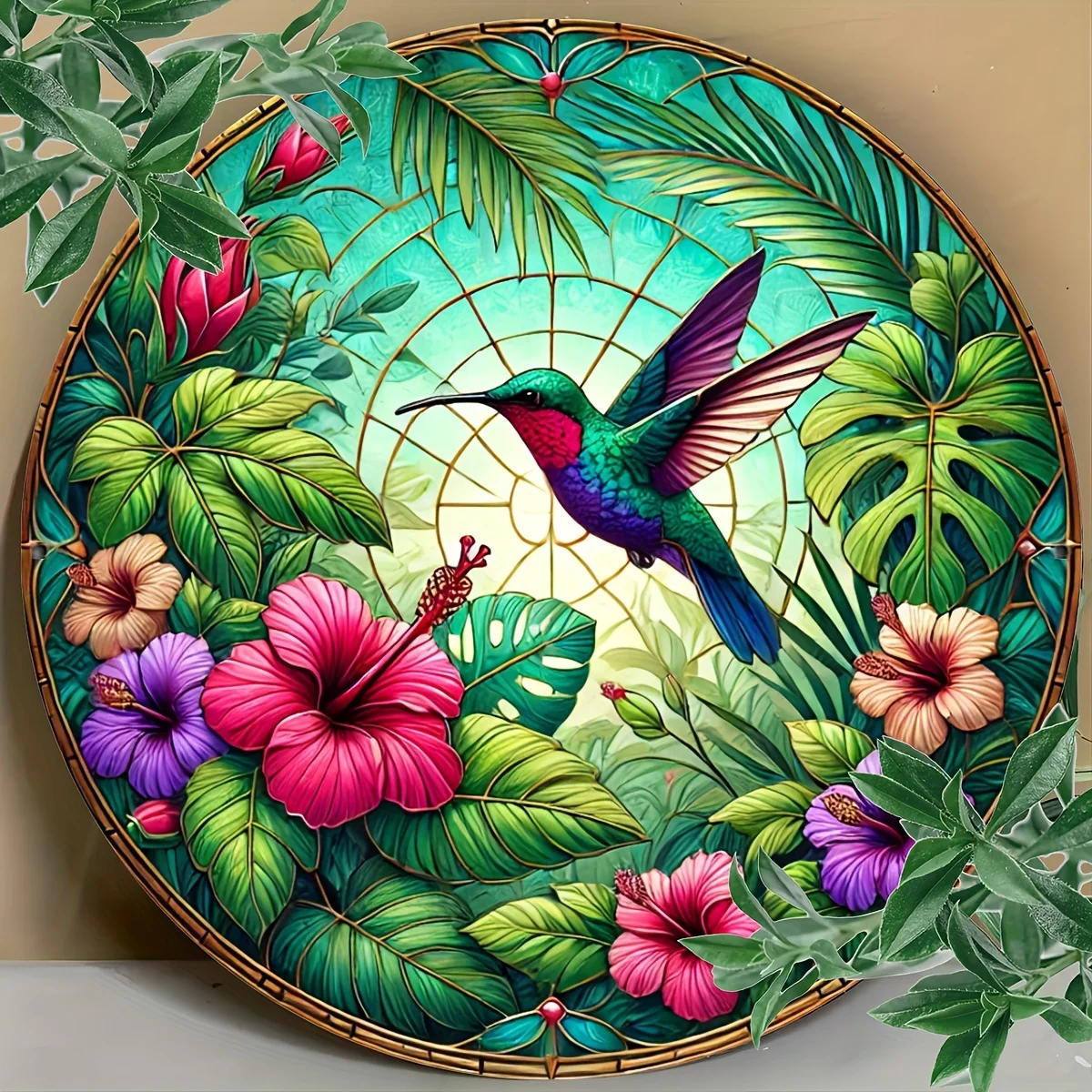 CIFBUY Vintage Aluminum Wall Art Waterproof Durable Hummingbird Decor for Home Hunting Fishing Room