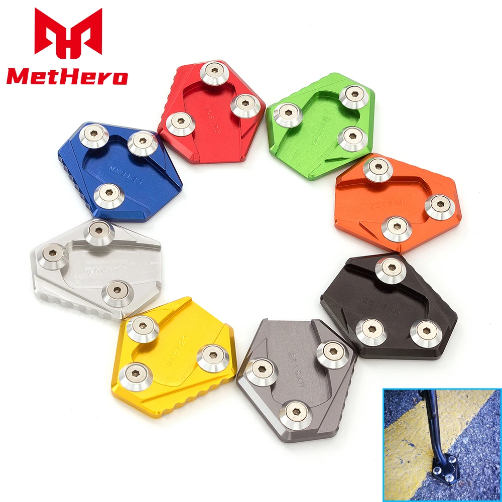

For Honda MSX Grom 125 Motorcycle Side Stand Pad Plate Kickstand Support Extension MOTO Parts