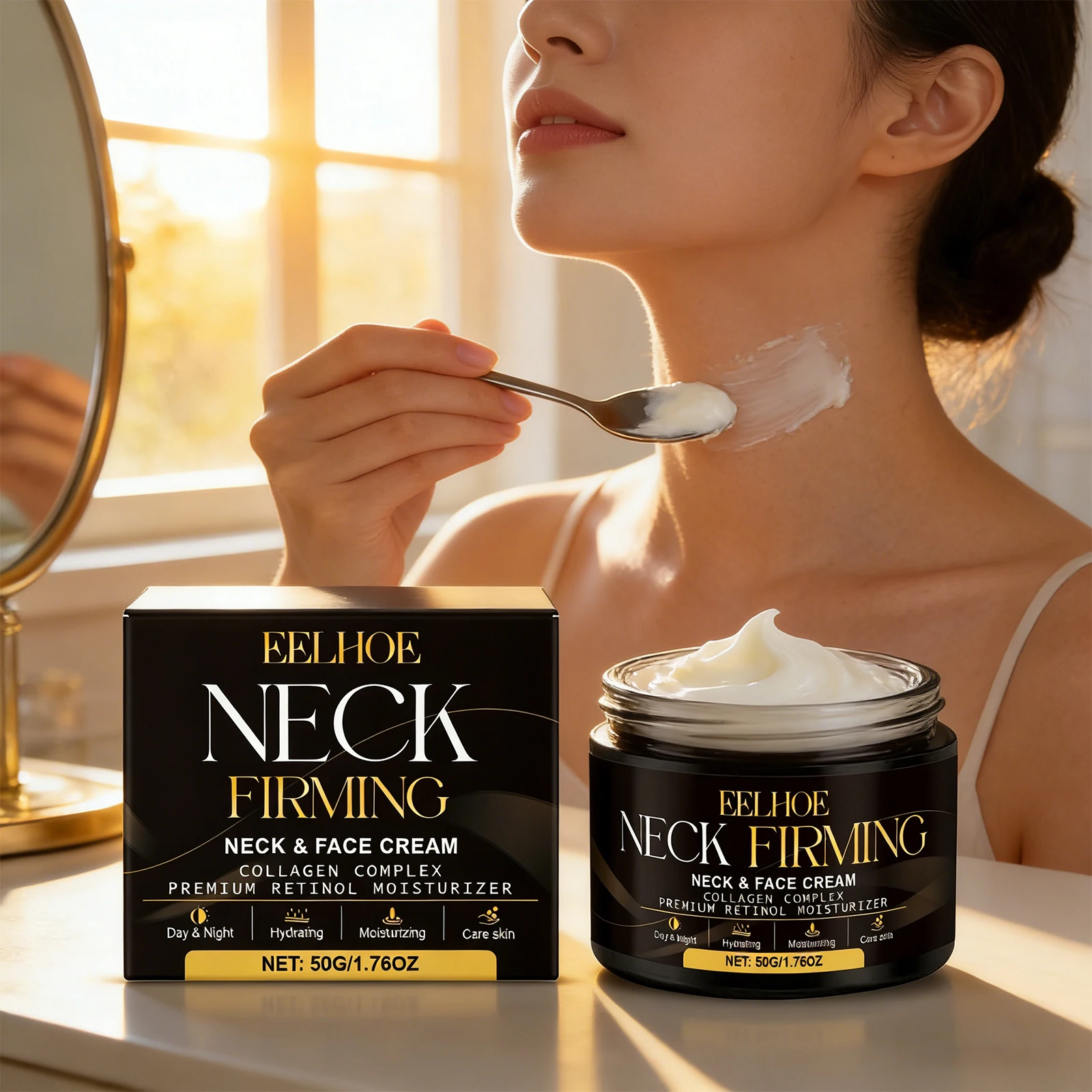 

Крем для лица и шеи с ретинолом, питательный, эффективно разглаживающий морщины, уменьшает тонкие линии, повышает эластичность кожи, подтягивает крем для лица и шеи