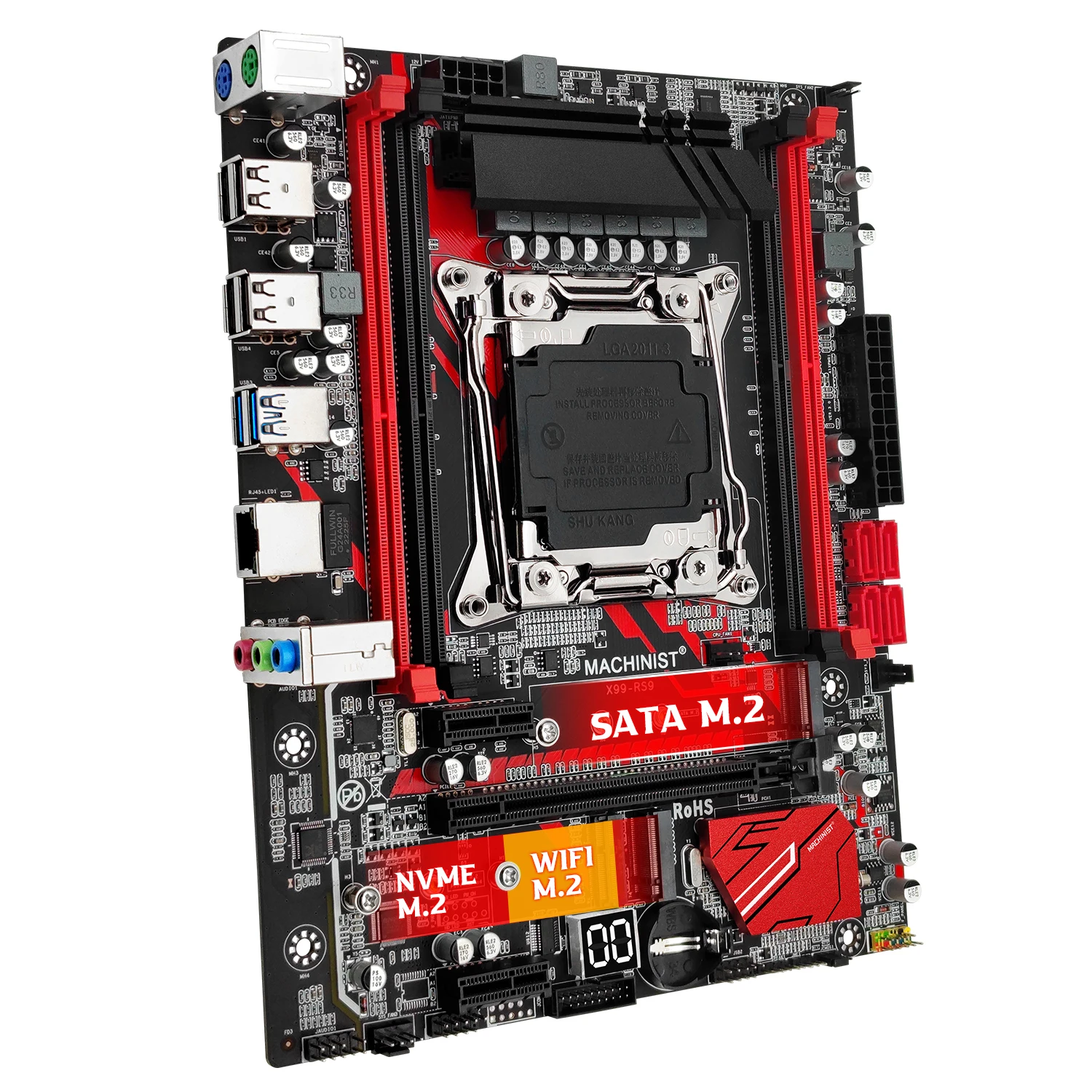 MESIN X99 motherboard LGA 2011-3 mendukung Intel Xeon E5 2650 2680 2667 V4 2670 V3 CPU DDR4 RAM NVME SATA WIFI M.2 M-ATX RS9