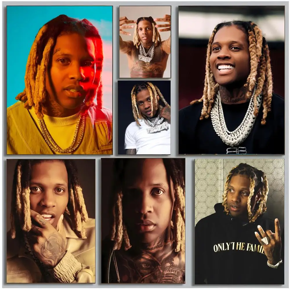 Lil Durk Musician Hiphop L-Lil Durk Poster Modern Wall Art Bedroom Living Room Print Unframed