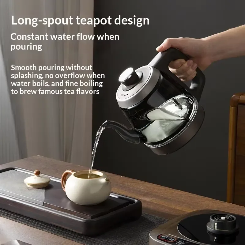 Titanium Electric Tea Maker Kettle Auto Water Filling Steaming Function for Home Office Commercial Use Portable Heating Pot