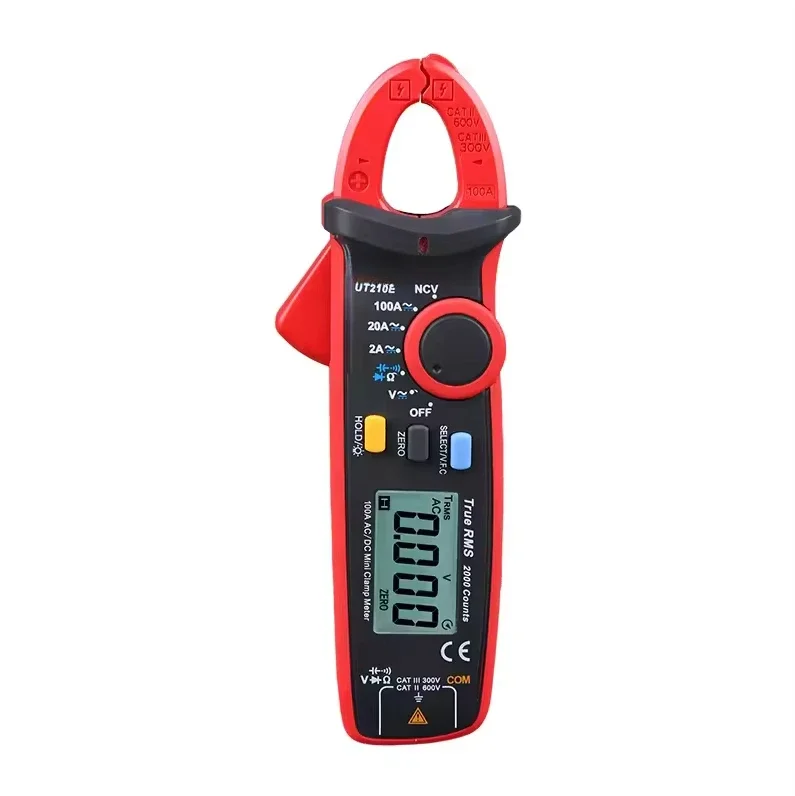 UT210E Mini Digital Clamp Meter 100A AC DC Current Voltage True RMS Pliers Ammeter Resistance, Capacitance, Diode Tester