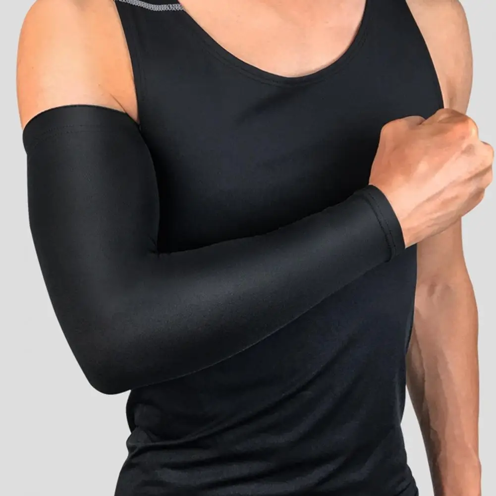 1pc manga de braço de refrigeração compressão muscular guarda de braço atletas guarda de pulso esportes uv braço manga basquete armguard braço-capa