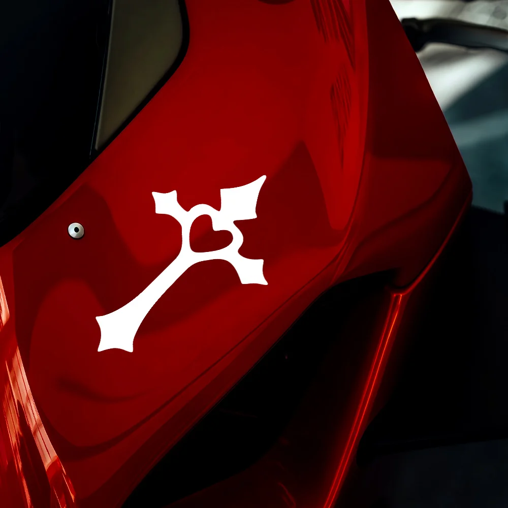 

1Pc Heart Cross Vinyl Sticker Waterproof Self-Adhesive Decal for Motorcycle Helmet Tank Car Window