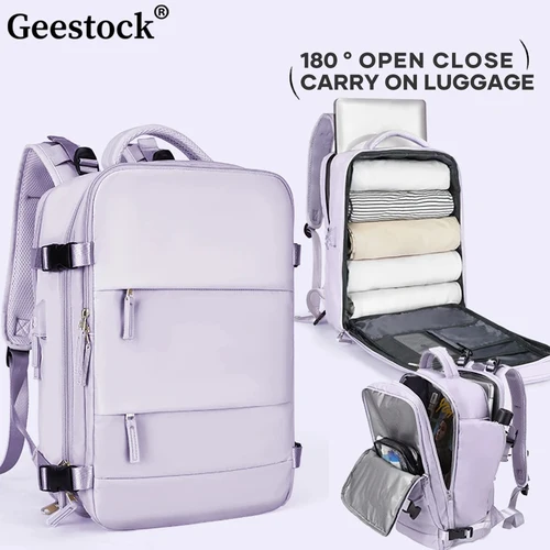 Geestock 여성용 여행 배낭, 휴대 배낭, 노트북 배낭 비행 승인 비행기 가방, Ryanair 비즈니스 수하물 가방 