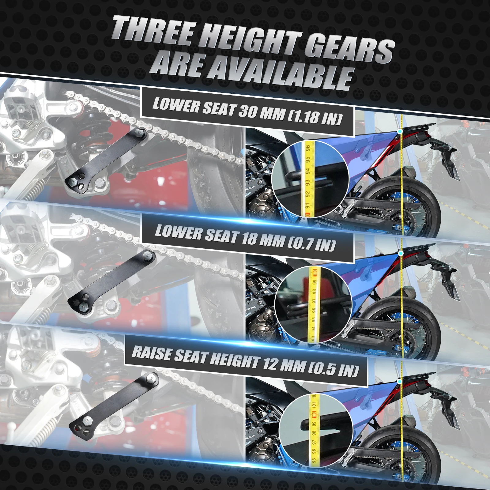 Para Yamaha Tenere 700 XTZ 700 2019-2024 suspensión descenso 18/30 MM elevación 12MM enlaces Rally Edition 2020 2021 2022 2023 2024