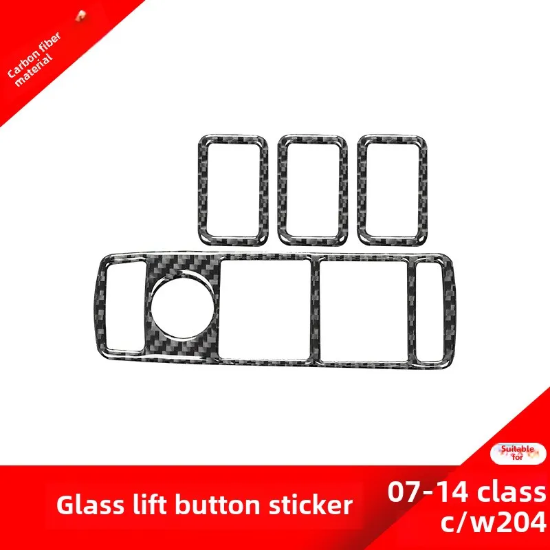 

Applicable to Mercedes-Benz07-14StyleCLevelELevelW212Carbon Fiber Interior Modification Window Button Decorative Frame Stickers