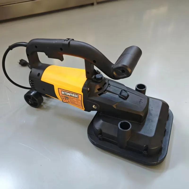 Industrial handheld four-wheel table grinder with six-speed power setting for efficient marble stone grinding